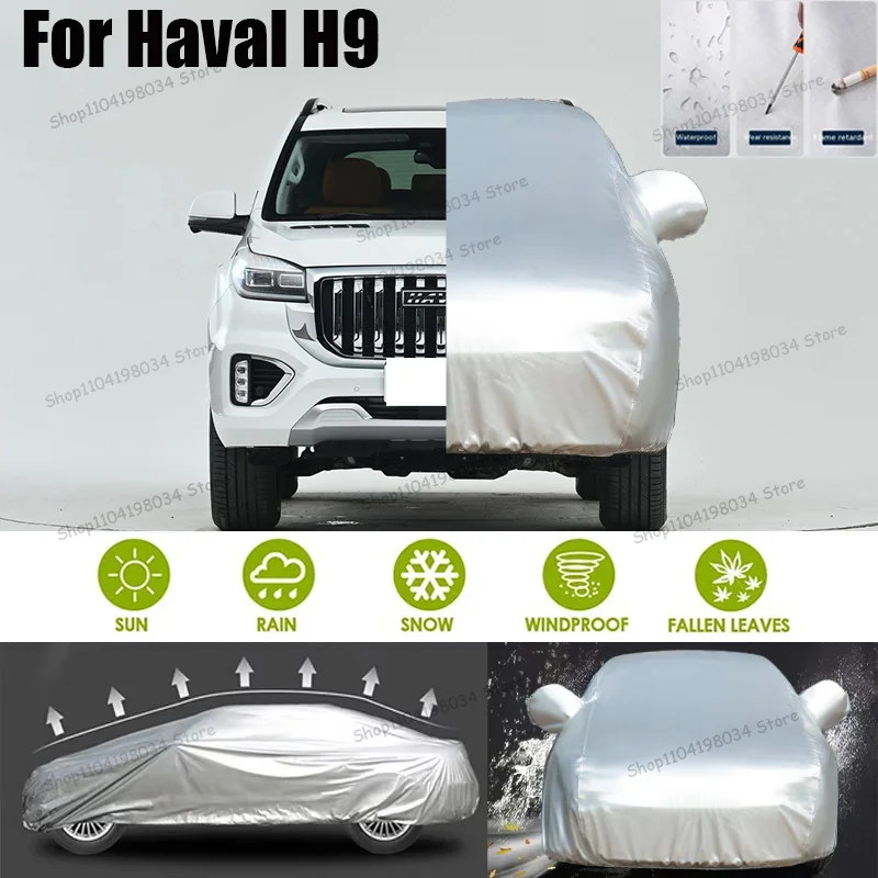 

For Haval H9 Auto Anti snow Anti dust Sunscreen Anti-uv Anti peeling paint And Anti Rainwater 210t car cover Car cover