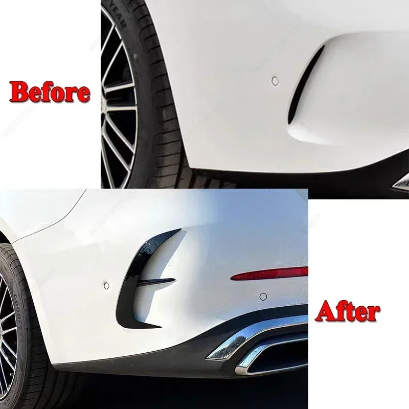 

2 шт. для Mercedes Benz C Class W206 C180 200 260 300 400 C43 C63s AMG 2022-2024, разделитель заднего бампера, боковой вентиляционный нож, ветровой нож