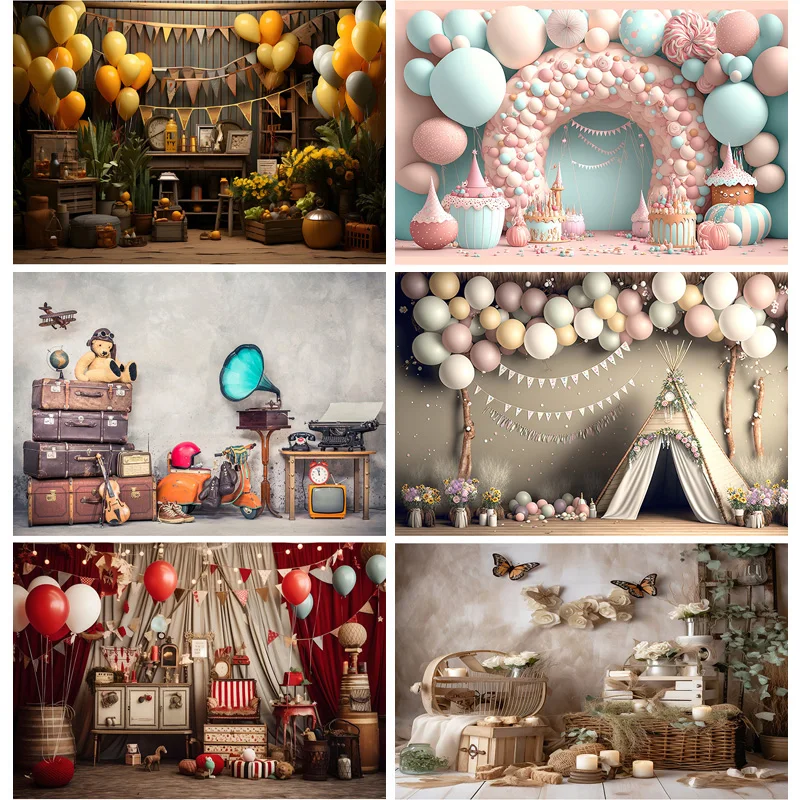 

Beautiful Decorations For Baby Shower Party Photography Backdrops Props Birthday Children Newborn Photo Studio Background BE-03