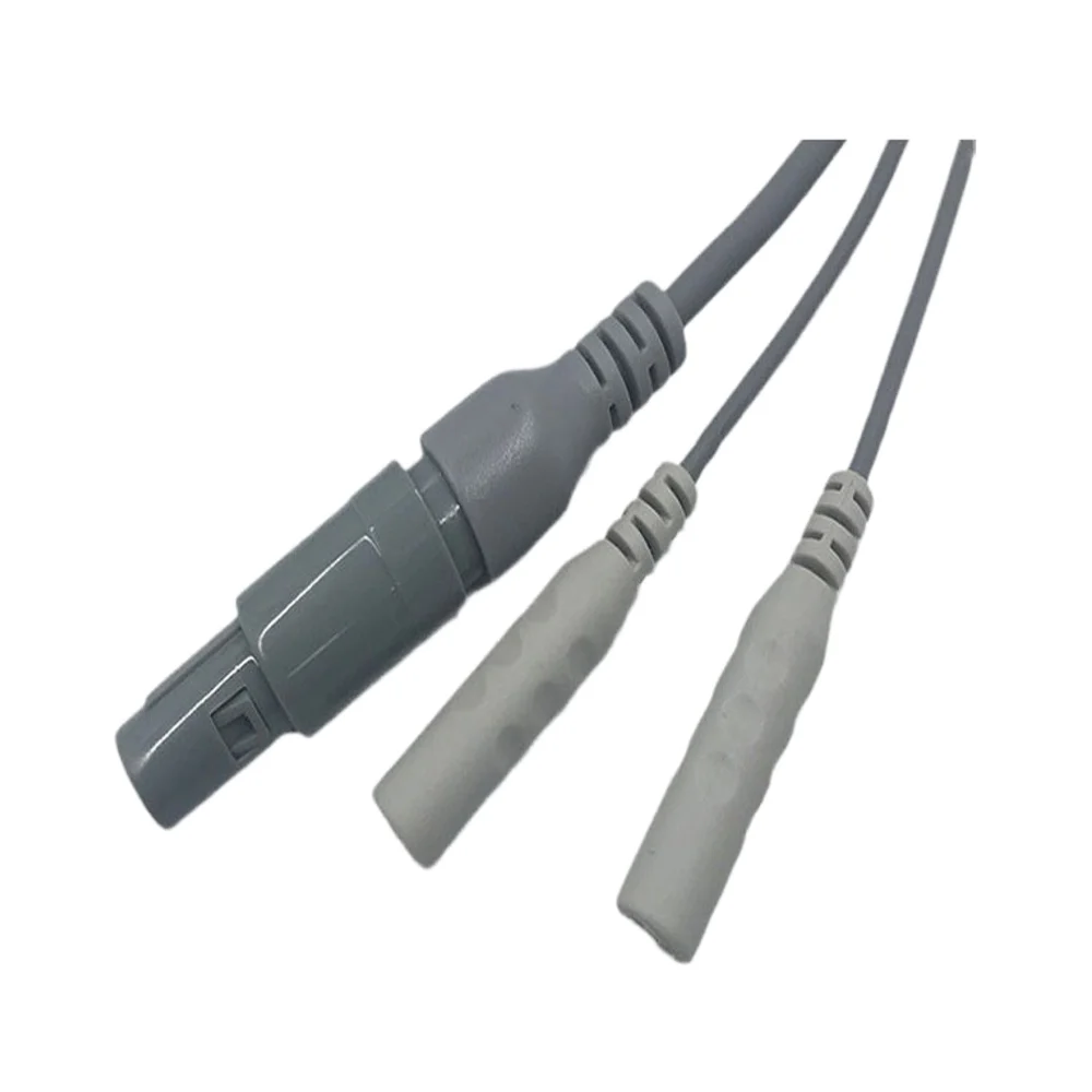 One Piece ECG Cables with 5 Lead Wires 11 Pin Snap Made of Durable TPU Ozone Disinfecting