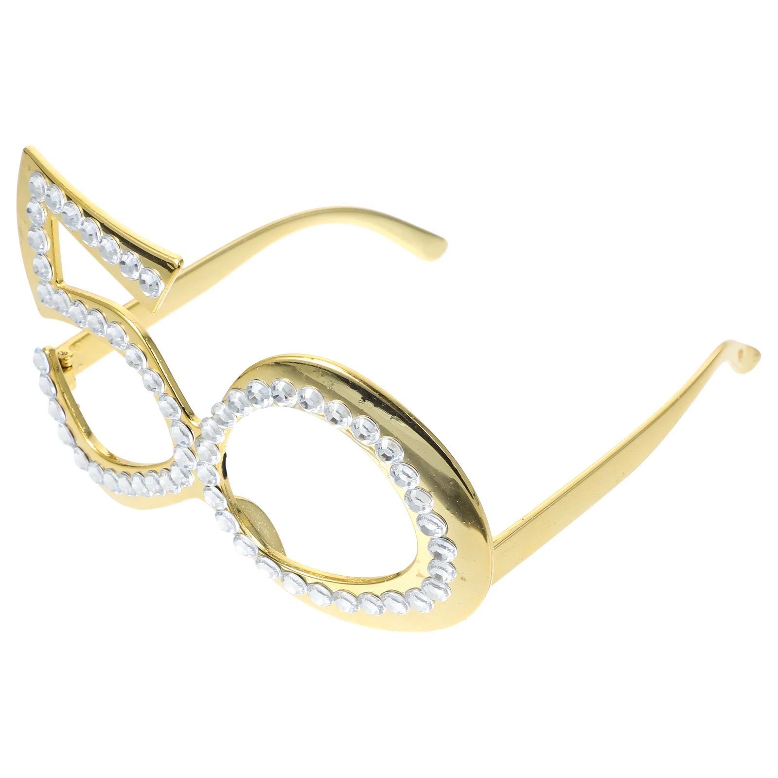 

1pc 1 Pair 50Th Birthday Glasses Shiny Rhinestones Number Design Lightweight Plastic Party Eyewear For Adults Celebration Dance