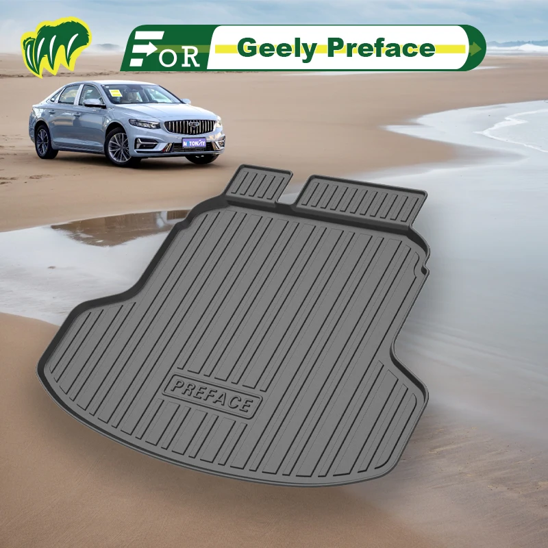 

For Geely Preface 2021 2022 2020-2023 Custom Fit Car Trunk Mat All Season Cargo Mat 3D Shaped Laser Measured Trunk Liners