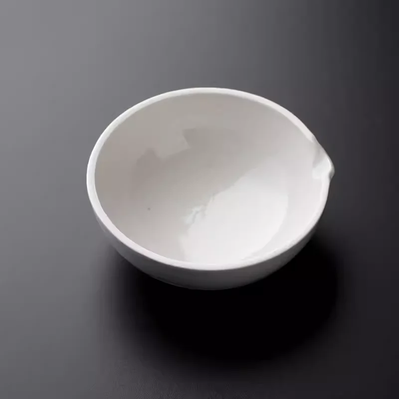 Porcelain yuan dish experiment round bottom ceramic evaporation dish chemical dish 150/200/250/300/400/500/750/1000ml