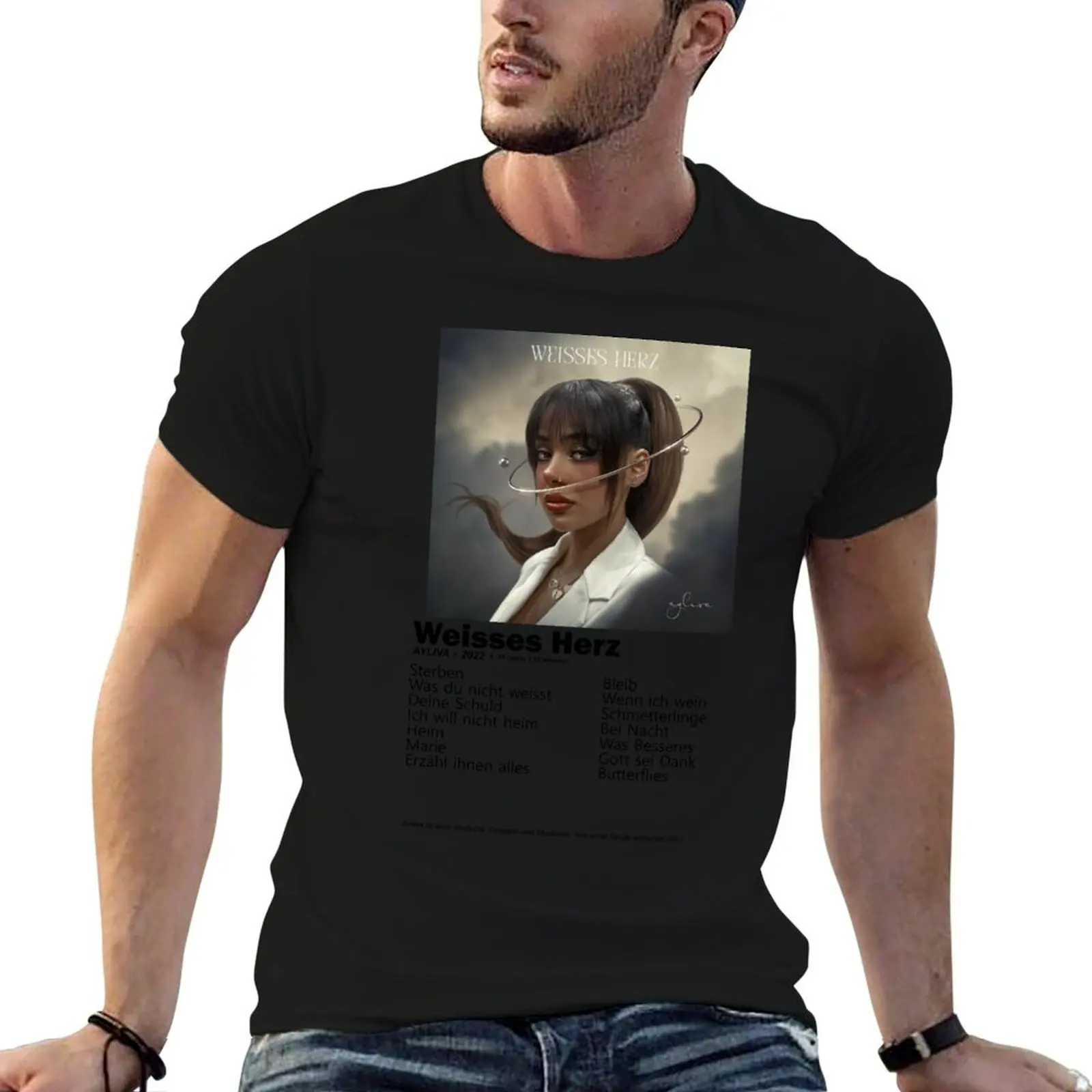 Weisses Herz lyrics T-Shirt graphic t shirt vintage oversized graphic tee black t shirts for men