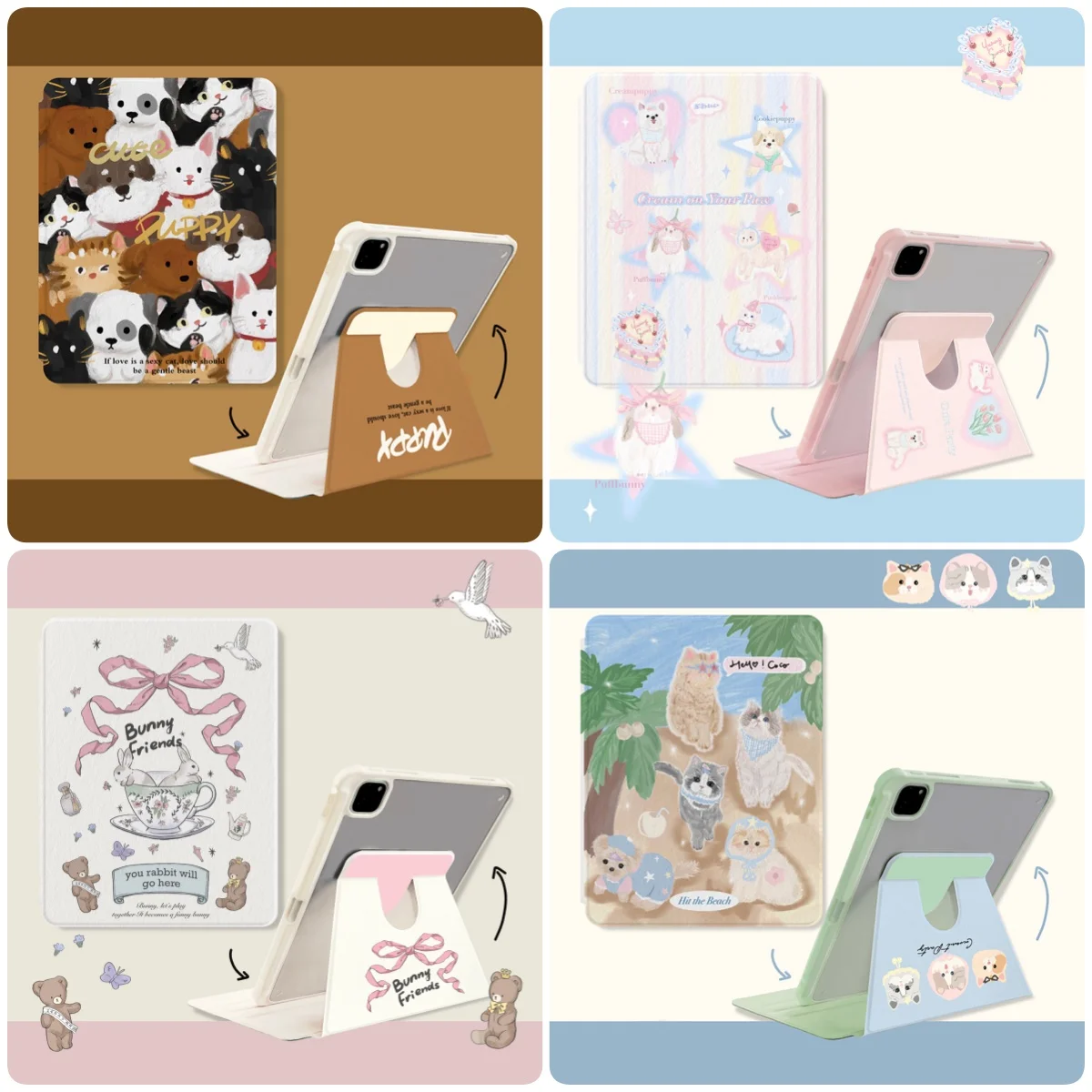 

Cute little animals Case For iPad 2024 Pro 11 12.9 13 inch 10.2 9.7 5th 6th 7th 8th 9th 10th Gen Case Air 5 4 3 10.9 11 13 Cover