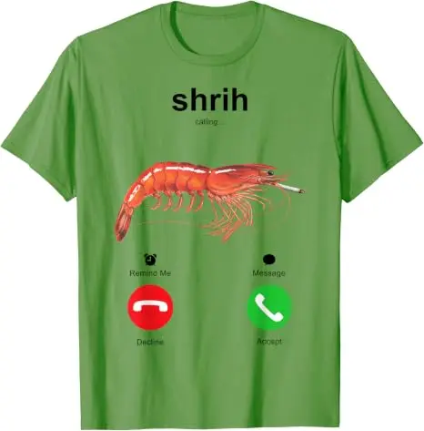 Shrih Calling Smoking Shrimp Lustiges Meeresfrüchte-Meme-T-Shirt Y2k Meeresfrüchte-Liebhaber, Krebstier-Fans Persönlichkeits-Sarkasmus-Sprücher-T-Shirt – Detail 11