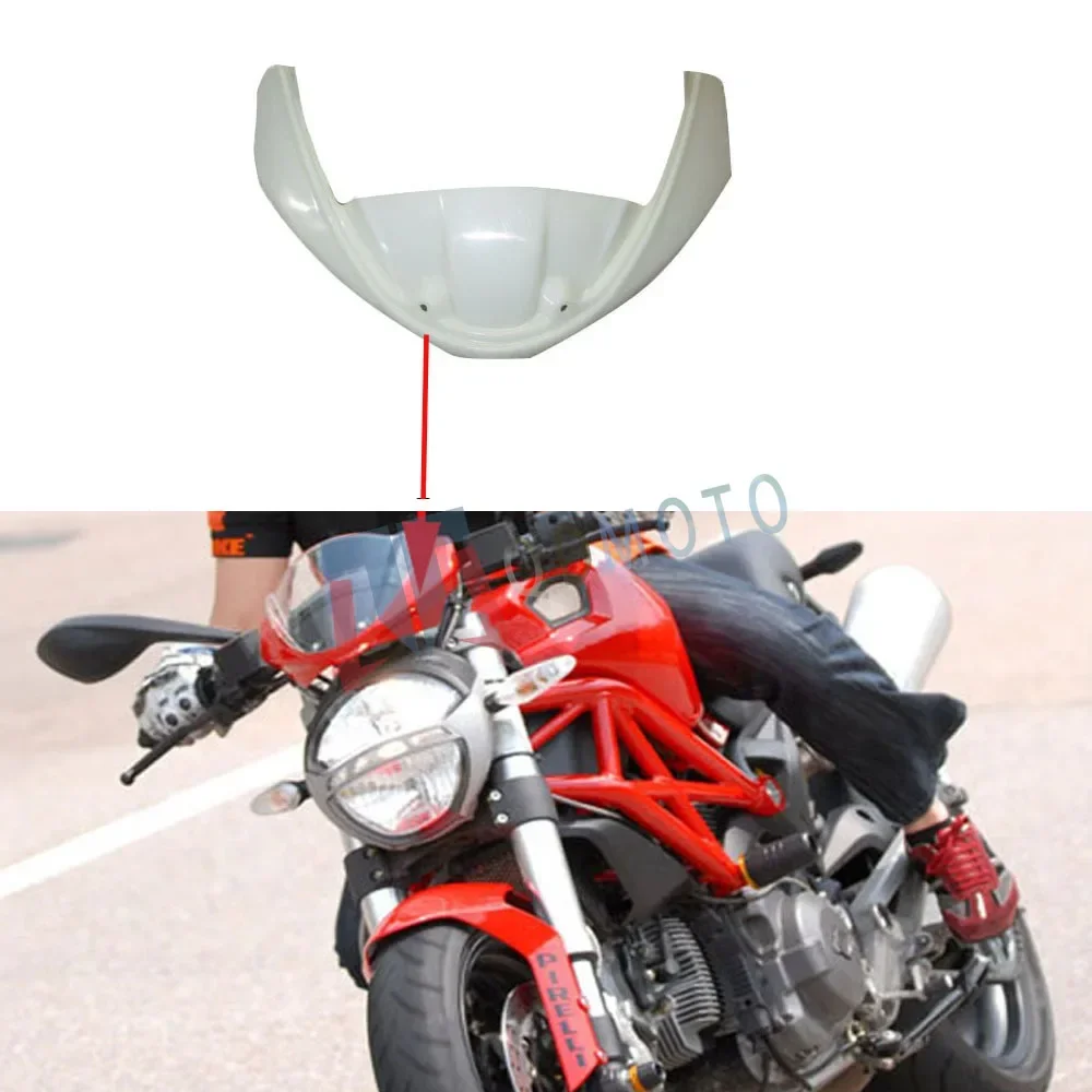 

For DUCATI 696 795 796 1100S 1100EVO Motorcycle Accessories Unpainted Head Fairing Nose Front Upper ABS Injection Fairing