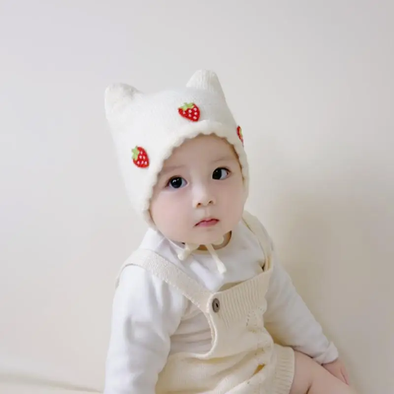 Autumn/Winter Baby Hat Cute Men Women's Knit Wool Cap Princess Hat Breathable For Infants And Toddlers Fashionable Hat
