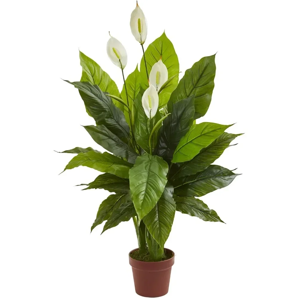 

v Nearly Natural 42” Spathiphyllum Artificial (Real Touch) Silk Plants Green