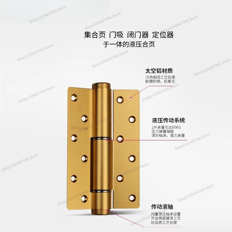 For Invisible Door Hydraulic Hinge with Positioning Hidden Door Buffer Hinge Background Wall Automatic Door Closer