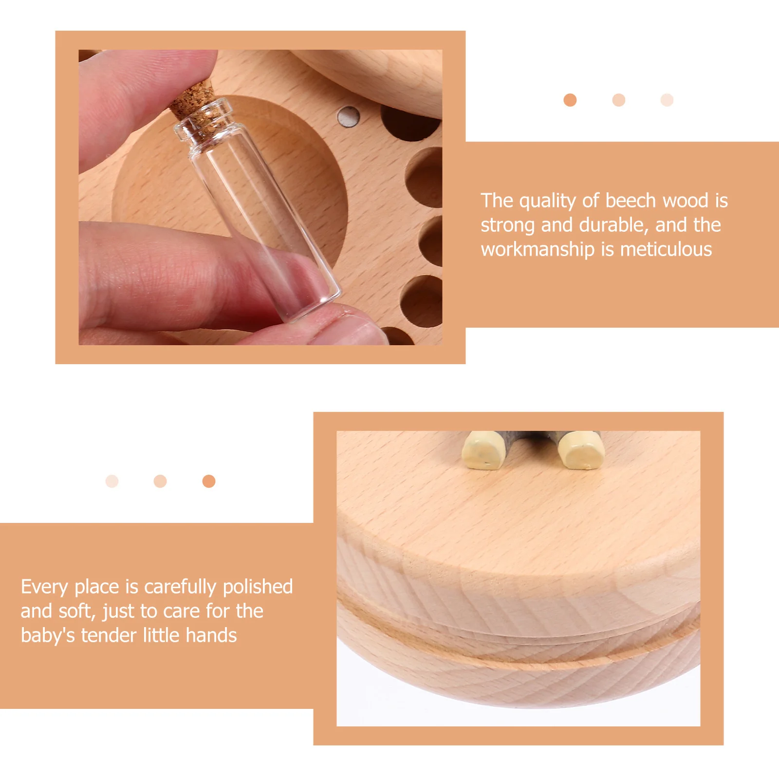 

1Set Baby Teeth Collection Box Safe Deciduous Tooth Holder Organizer for Kids Memory Storage Gift Teeth Keepsake Box