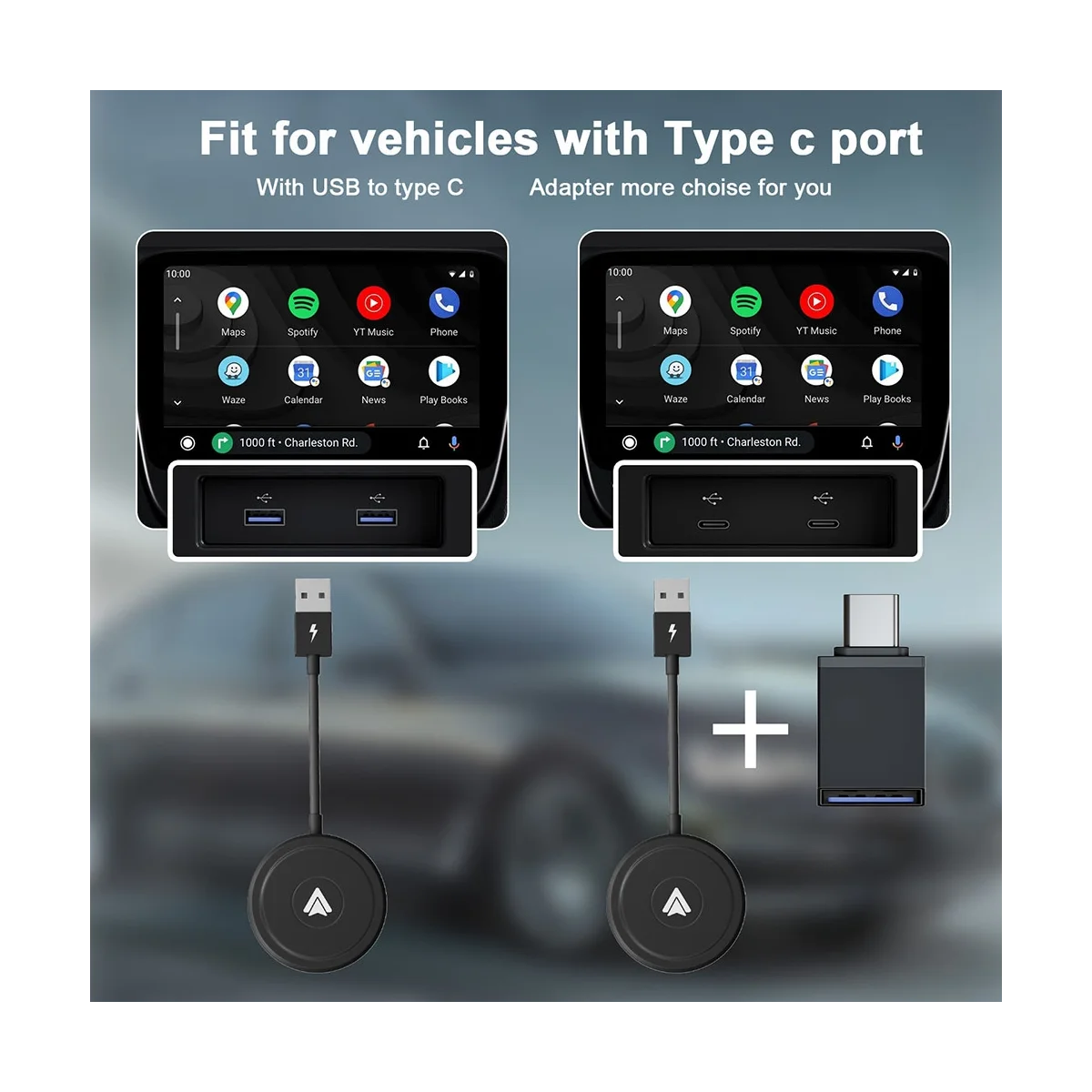 Wireless Android Auto Adapter for Wired Android Car Convert To Wireless