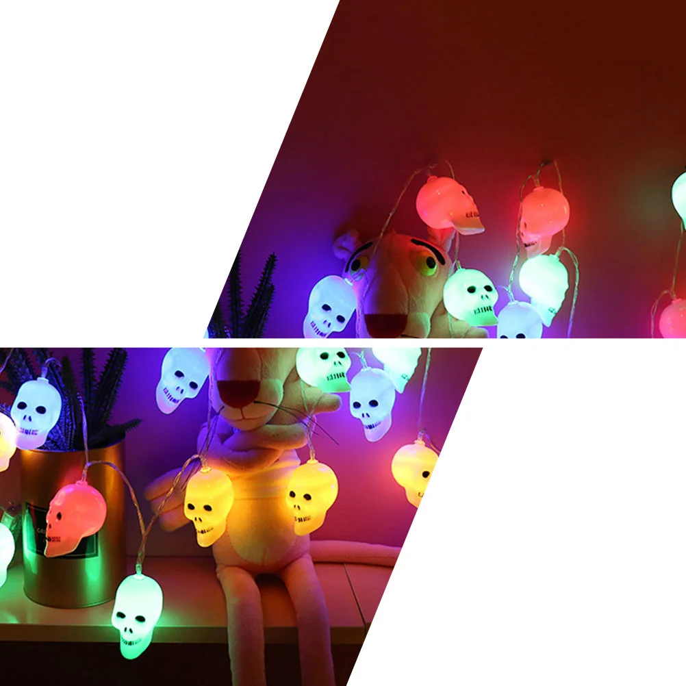 Cadena de luces de Halloween para exteriores, cadena de luces de fiesta para Festival, cadena de luz de jardín, cadena de Calavera, elegante