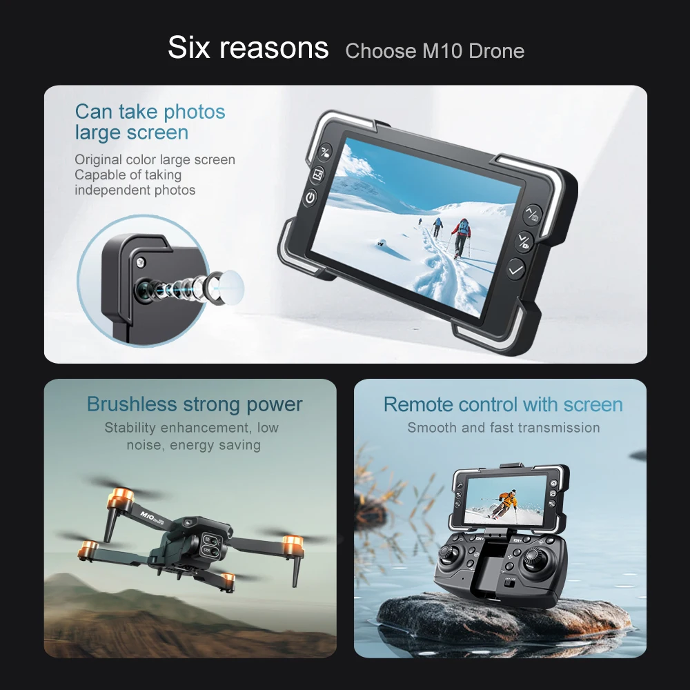 XIAOMI MIJIA M10 Rc Drone 4K professional 8K HD dual camera FPV WIFI Brushless Motor Obstacle Avoidance Foldable Quadcopter Dron