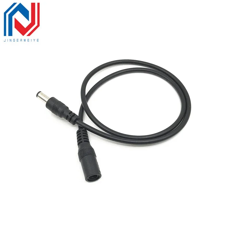 Cable de extensión de alimentación CC macho y hembra, 5,5x2,1mm, 22AWG, 1M, 2m