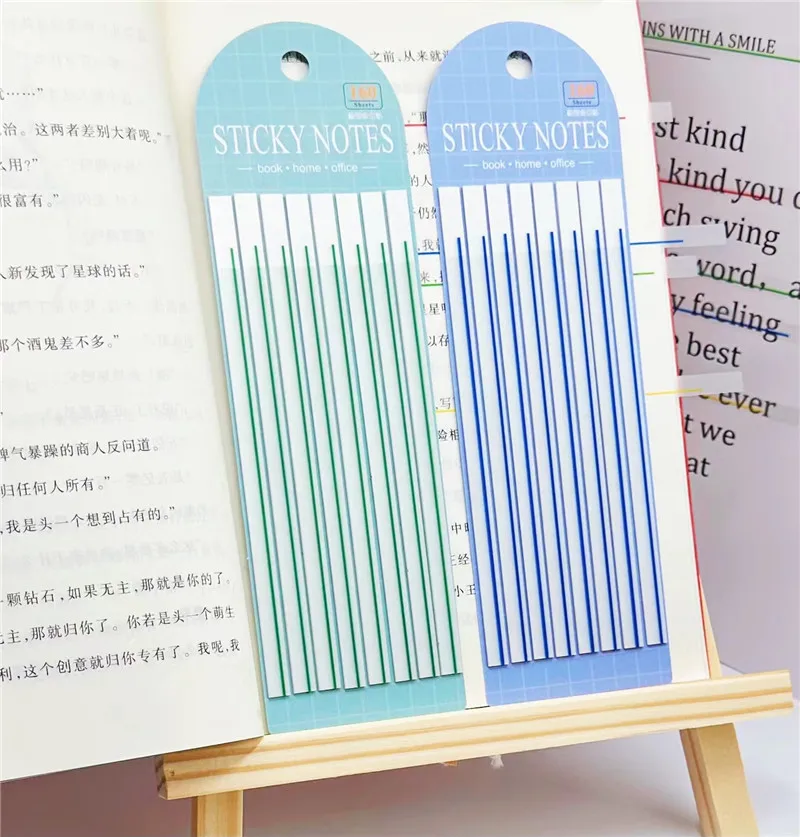 160 Sheets Transparent Sticky Notes Pads Clear Notepad Waterproof Memo Pad for Journal School Office Stationery