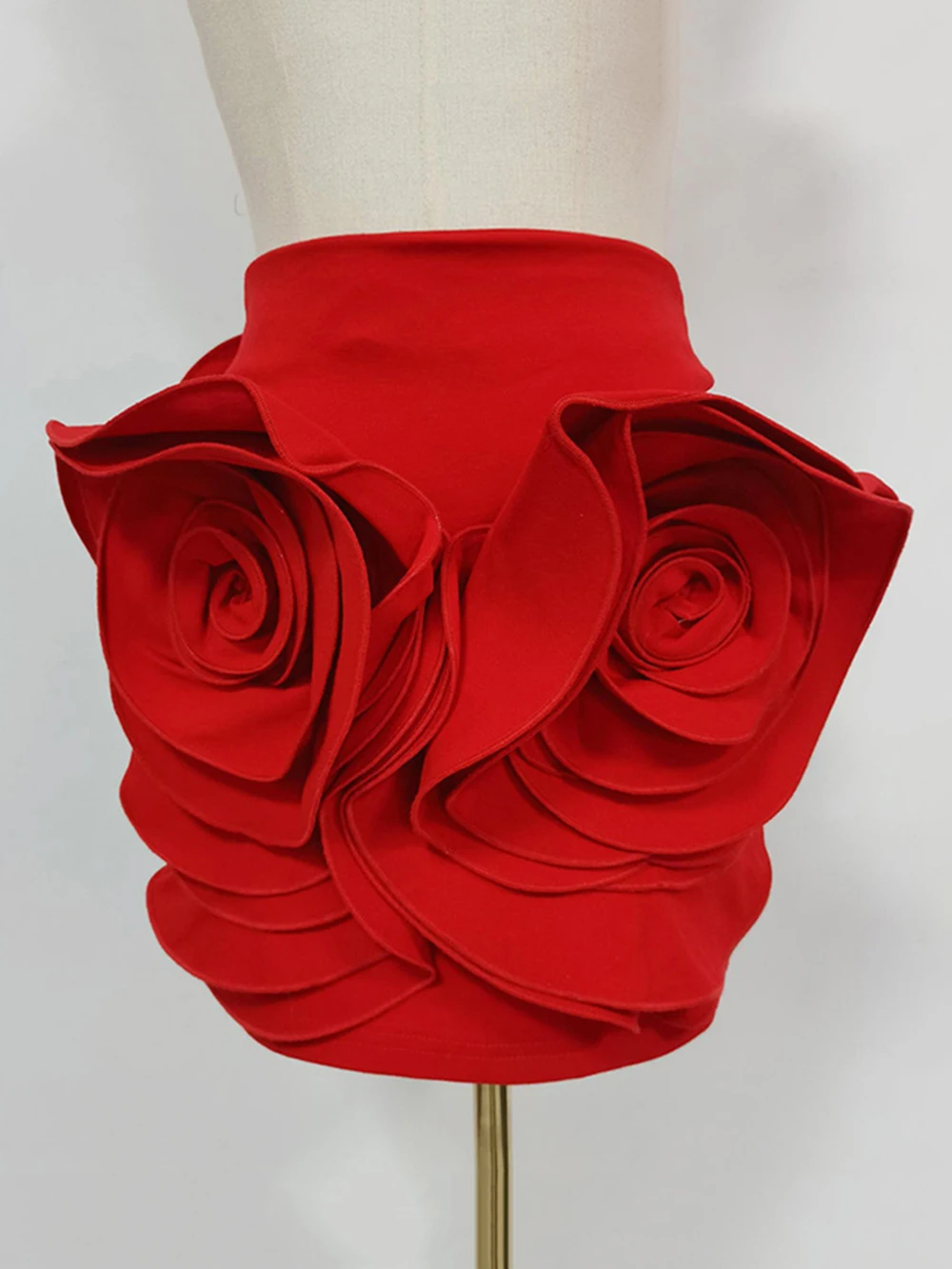 Modphy moda feminina 3d flor mini saias 2025 novos itens cintura alta envoltório hip cor sólida saia feminina