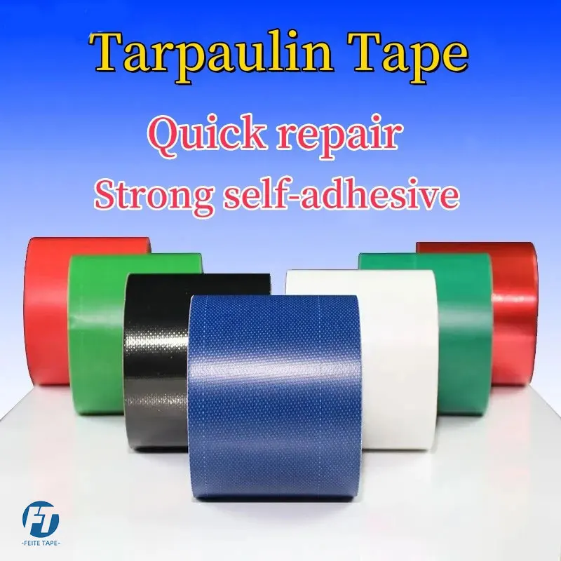 

Strong Self-adhesive Truck Tarp Repair Tape for Waterproof Quick Fix Cracks Holes Durable Polyethylene Material Tarpaulin Tapes