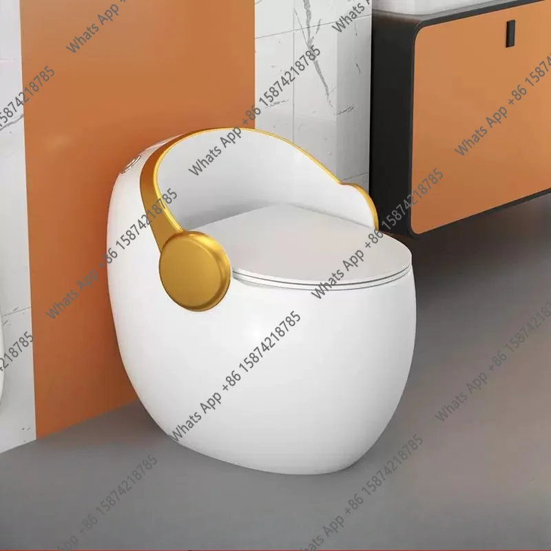 

Creative color round small apartment large impact splashproof water siphon silent flush toilet seat toilet