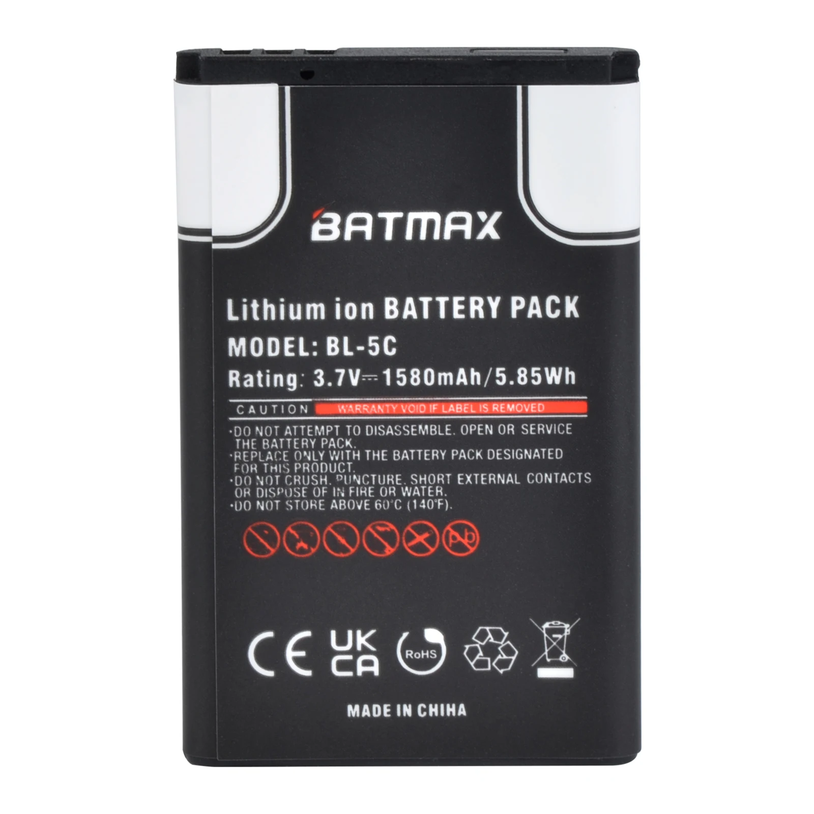 1580mAh BL-5C BL5C BL 5C Li-ION Phone Battery for Nokia 2112 2118 2255 2270 2280 2300 2600 2610 3125 3230