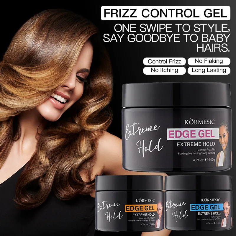 140g Frizz Hair Braiding Gel Styling Control Smooth Long Lasting Tames Edges Twist Wax Hair Care Sytle