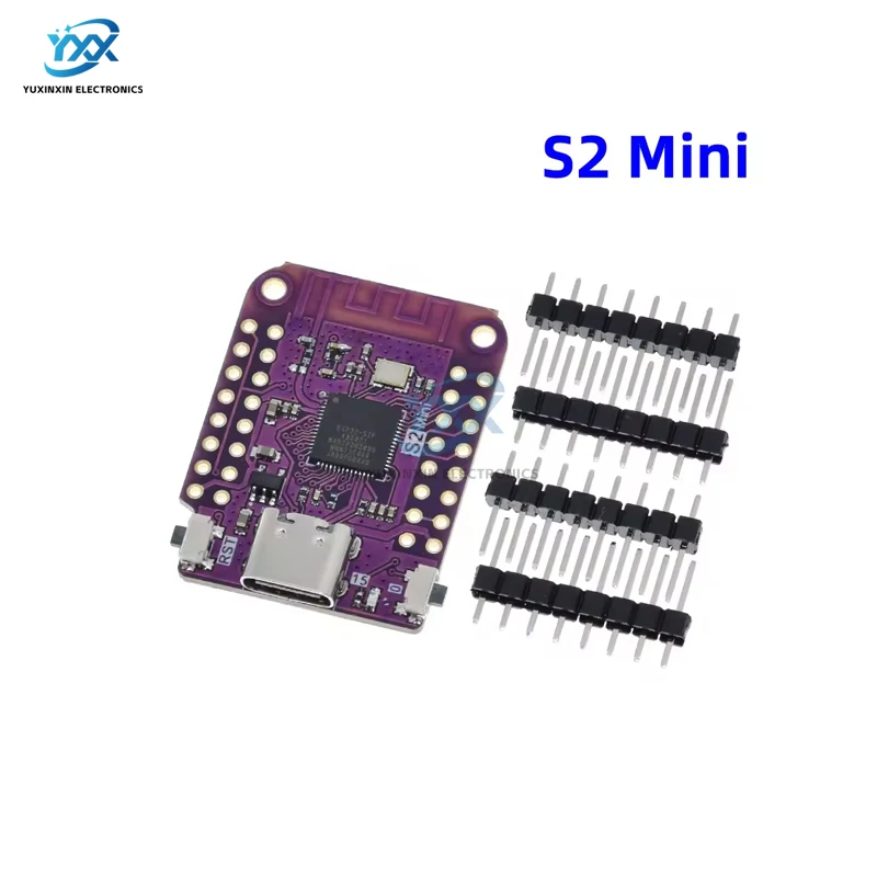 1PCS ESP32-S2 Mini V1.0.0 LOLIN WiFi IoT Board Based on ESP32-S2FN4R2 with 4MB Flash 2MB PSRAM MicroPython Arduino Compatible