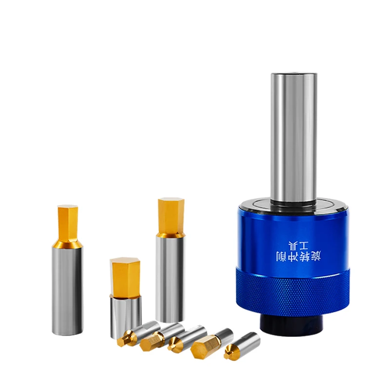 HSS-CO الروتاري سداسية لكمة الروتاري أداة ملاكمة CNC الروتاري اطرح الدقة أداة تخريم حامل استدارة تقطيع القاطع طلاء