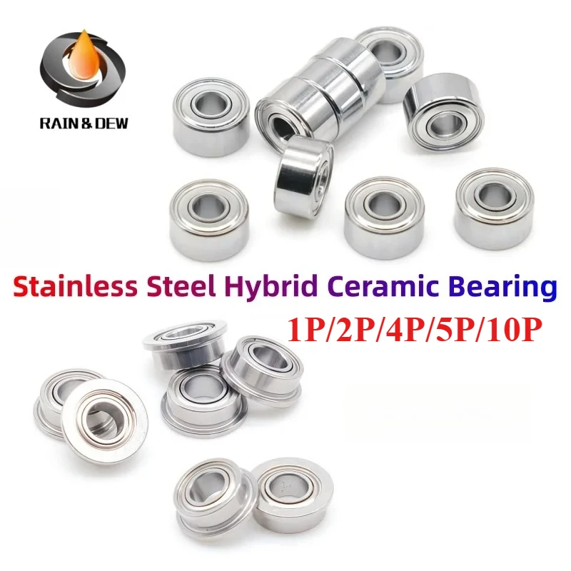1P/2P/4P/5P/10P SFR133ZZCB Stainless Hybrid Ceramic Ball Bearings Bore 2mm 3mm 4mm 5mm 6mm 7mm 8mm 10mm ZZ Shielded Fishing Reel
