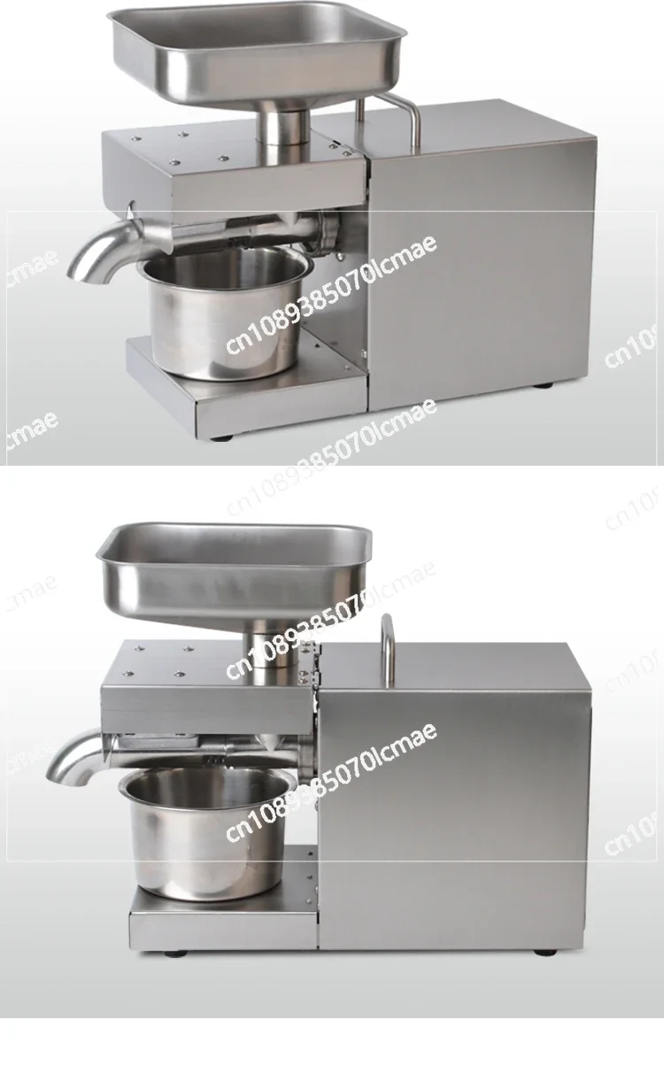 110V/220V Automatic Commercial Oil PressRapeseed Peanut Oil Press 610W STB-508 Hot and Cold Small Stainless Steel Oil Press