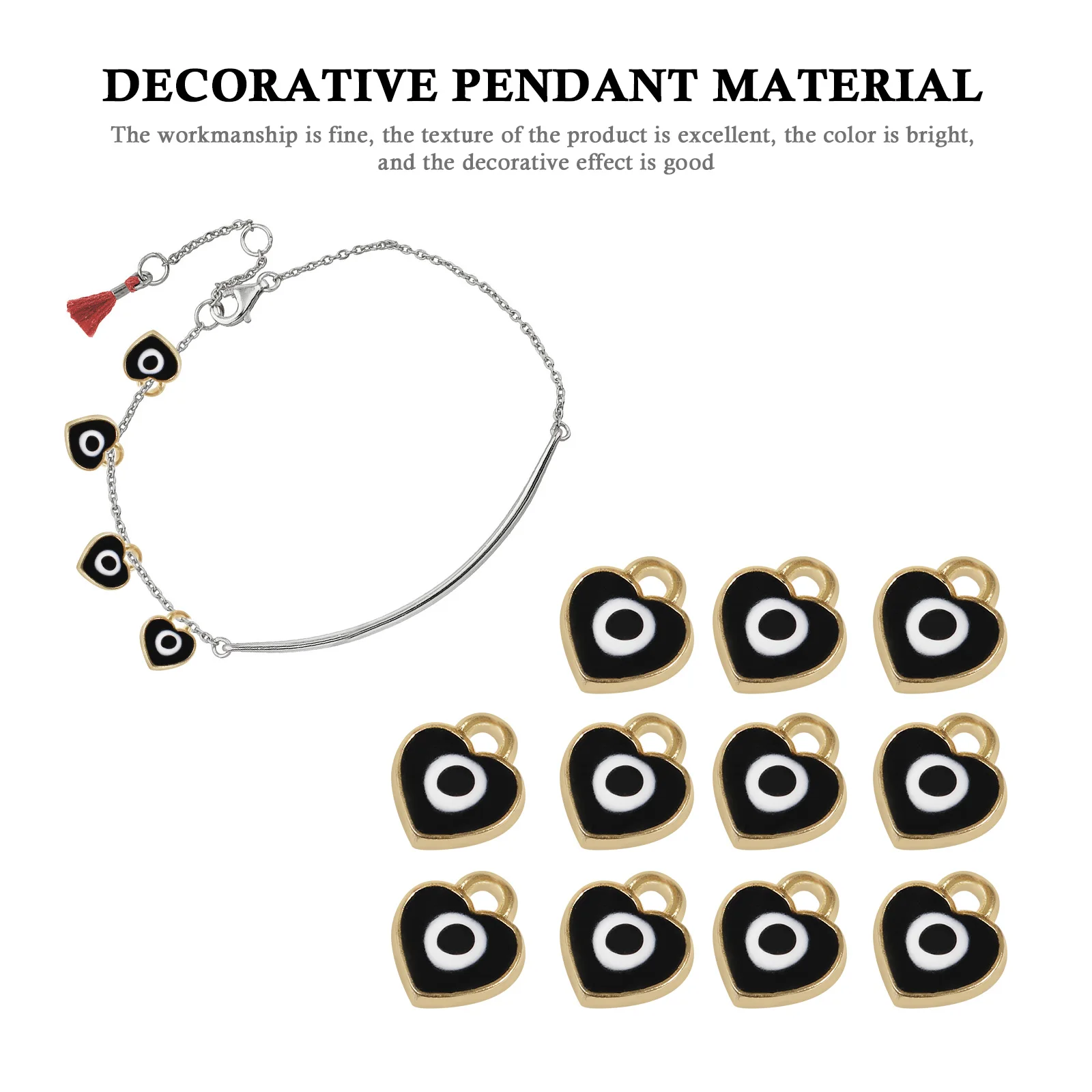 

100 Pcs Alloy Pendant Peach Heart Decorative DIY Pendants Accessory Jewelry Decorate Shaped
