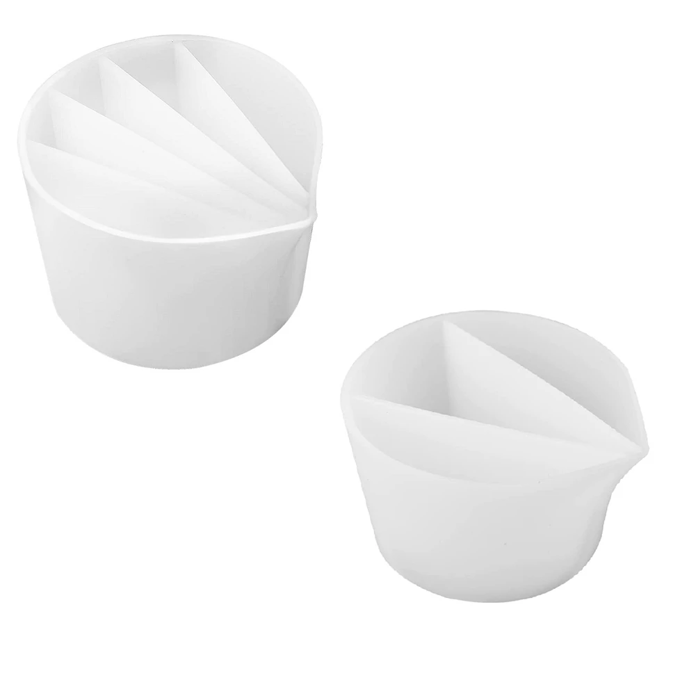 

2Pcs Pouring Split Cups Reusable Pouring Paint Supplies Cups Silicone Split Cup for Paint Pouring (3 Holes and 5 Holes)