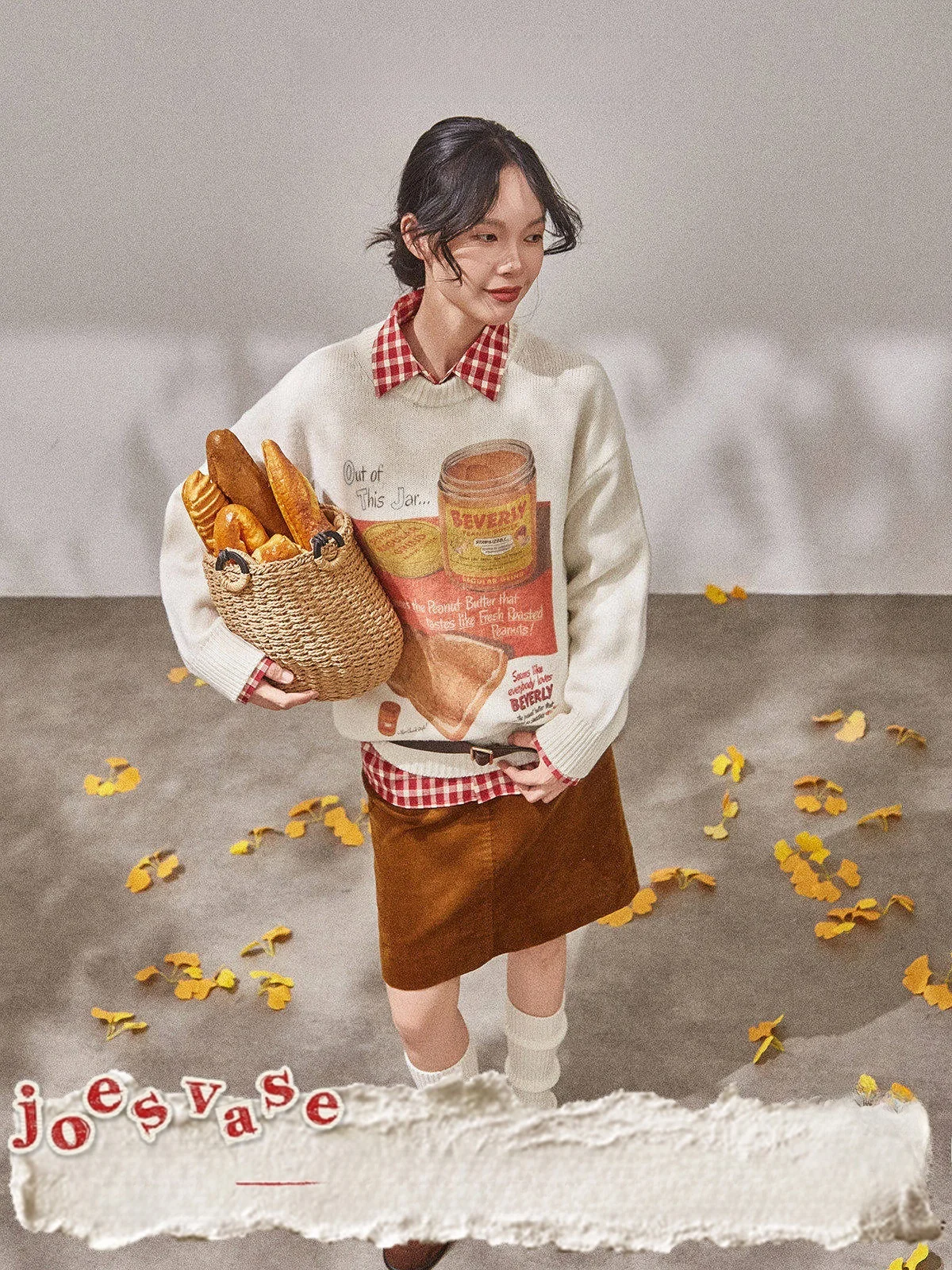 

Вязаный свободный женский свитер с принтом в винтажном стиле, с длинными рукавами, стандартной длины, повседневный, модный, для молодых девушек