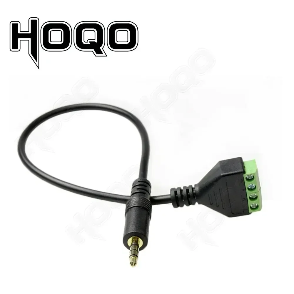 Terminal de tornillo 4p a 3,5mm trrs, enchufe de 4 polos de 3,5mm a conector de tornillo de 4 pines, conector de audio de 3,5mm a cable de enchufe de Terminal de tornillo