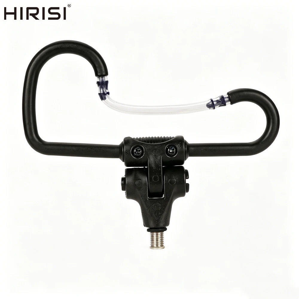 HIRISI Carp Fishing Rod Rest with Safety Line 360° Adjustable Rod Holder 3/8