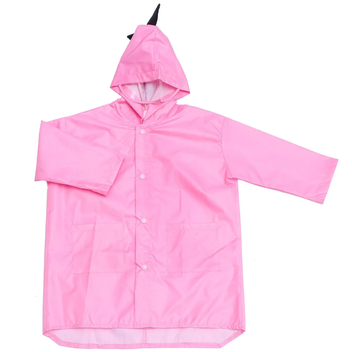 

1Pcs Kids Dinosaur Raincoat Pink Xl Breathable Lightweight Waterproof Rain Poncho Outdoor Cycling Rainwear Cartoon Pattern