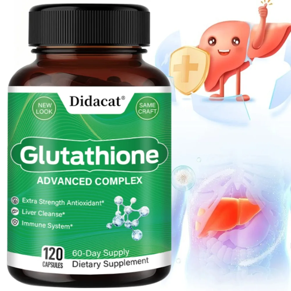 Glutathione Supplement 500mg Per Serving, 120 Capsules, Antioxidant - Vegetarian Friendly, Non GMO