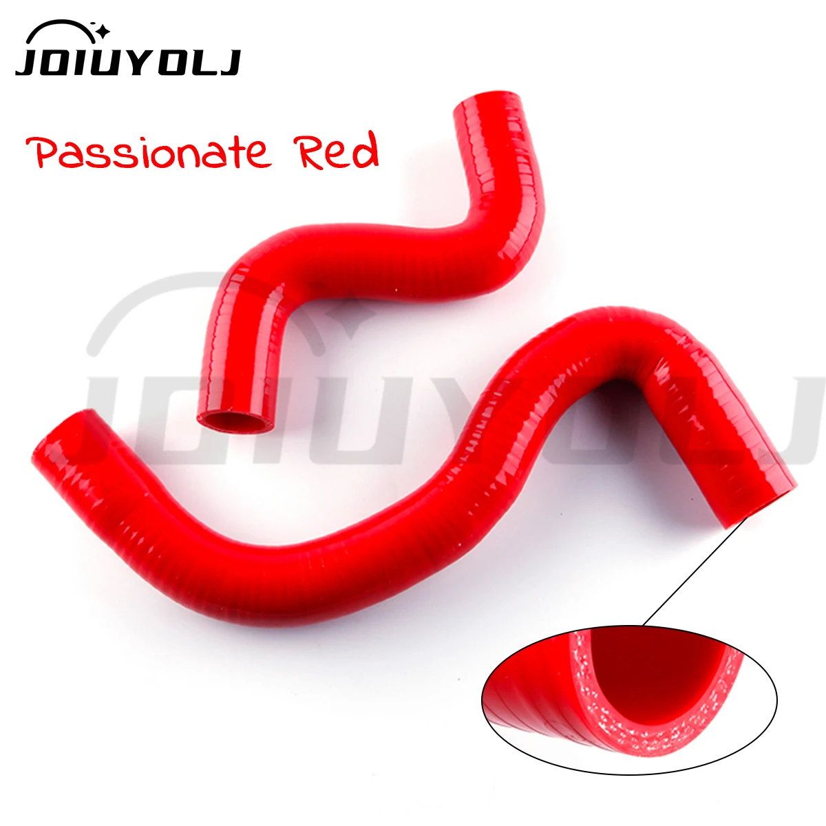 Passionate Red  2 Pcs For 1998-2007 Peugeot 206 Manul 1.6L TU5JP4 16V Silicone Radiator Hoses1999 2000 2001 2002 2003 2004 05 06