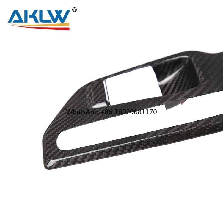 Accesorios interiores de fibra de carbono Real para Toyota GR Supra A90 2019-2022, decoración de cubierta de Panel de botón de cambio de marchas de Control central