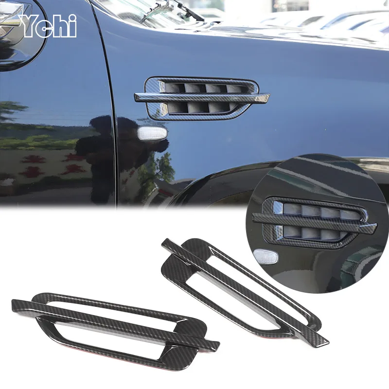 

For Cadillac Escalade 2007-2014 ABS Carbon Fiber Car Front A-Pillar Horn Mesh Decorative Frame Stickers Interior Accessories