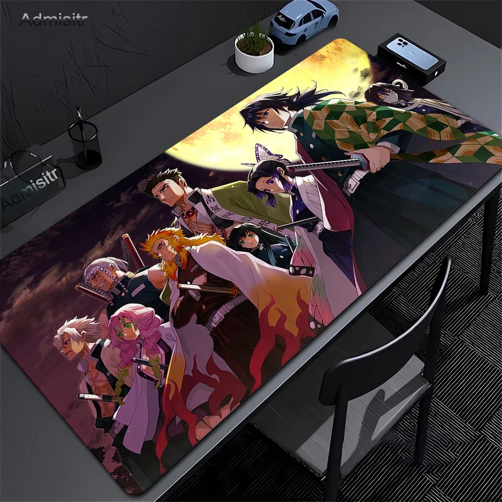 

Anime Demon Slayer Gaming Mouse Pad Rubber Deskmat Keyboard Pads Cartoon Cute Mousepad Kawaii Computer Accessories Mouse Mats