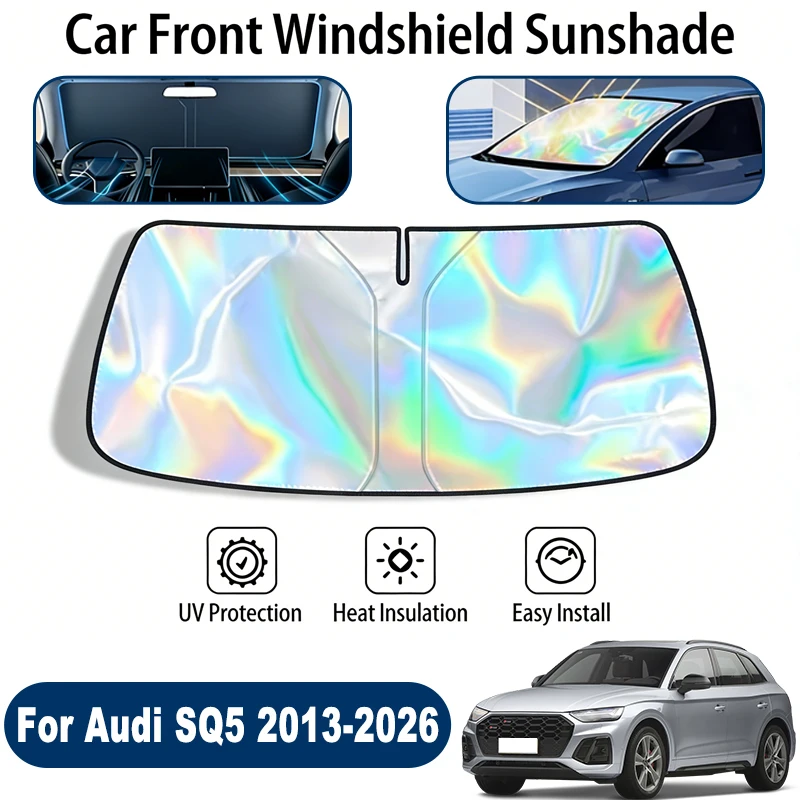 

Foldable Front Windshield Sun Shade For Audi SQ5 2013-2026 UV Reflective Sun Protection Cover Car Interior Accessories