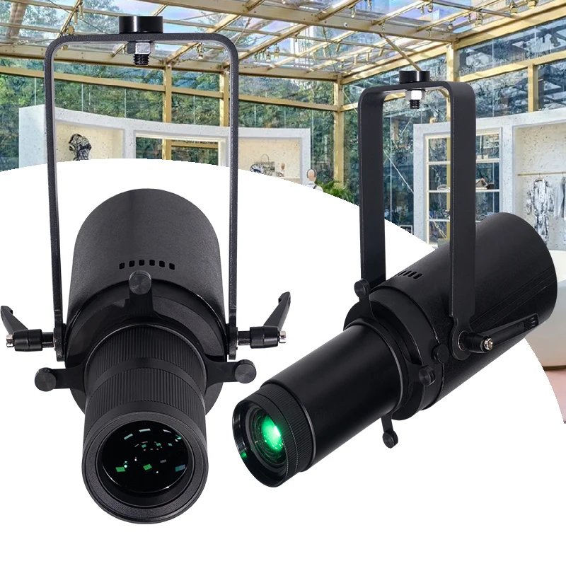 

Rotation Zoom 25°-40°/50°-60° Ellipsoidal Spotlight Manual Cutting 50W 2IN1 or 4IN1 RGBL DMX Profile Spot Lights
