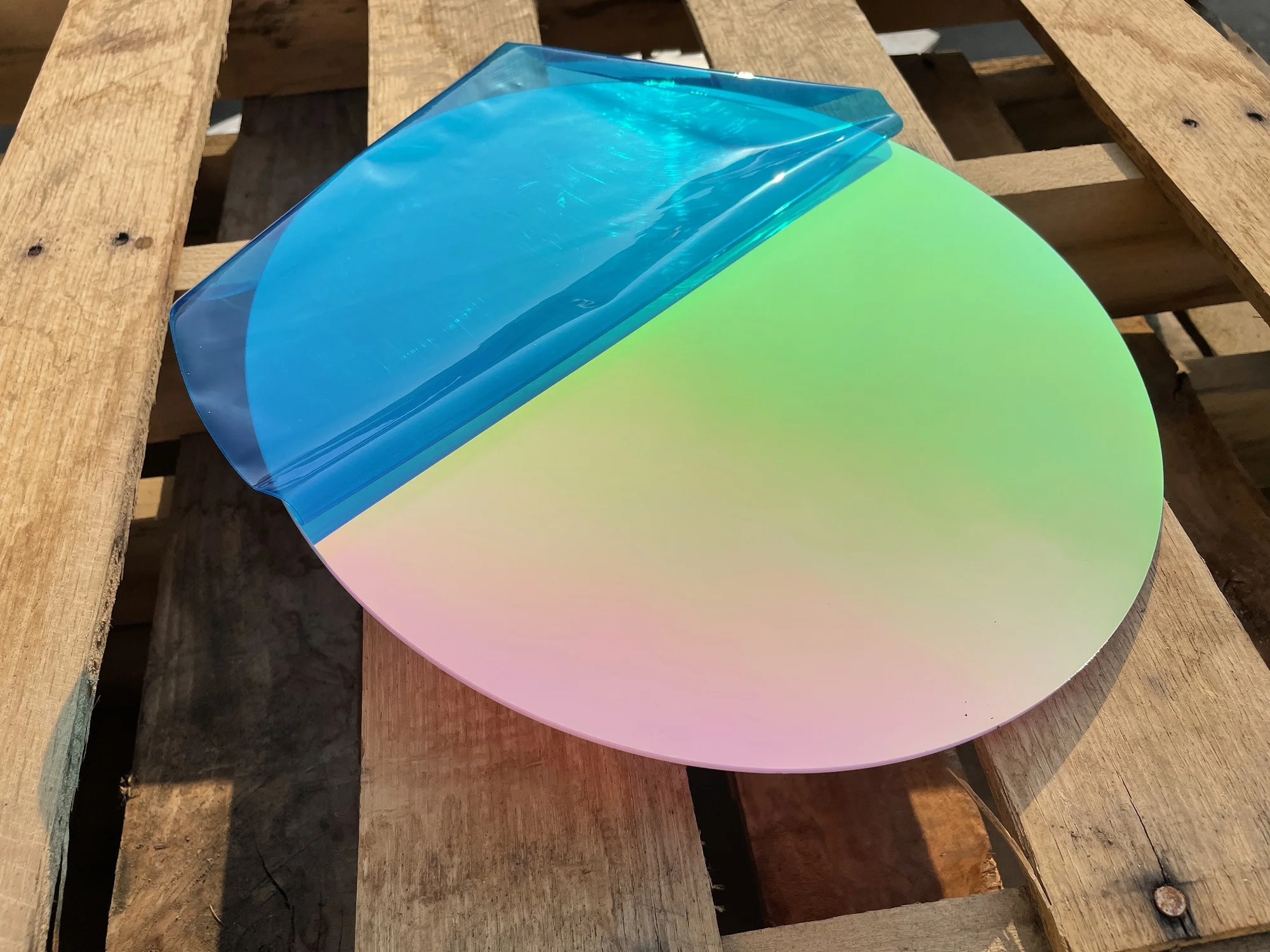 3MM Opaque Iridescent Acrylic Disc Laser Plexiglass Rainbow Board,Colorful Circle For DIY Crafts,Advertising,Decoration