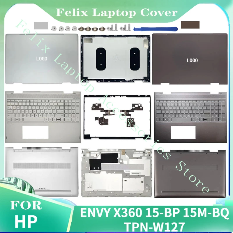 

Задняя крышка для ноутбука HP ENVY X360 15-BP 15M-BQ TPN-W127, передняя панель, подставка для рук, клавиатура, нижняя крышка, петля