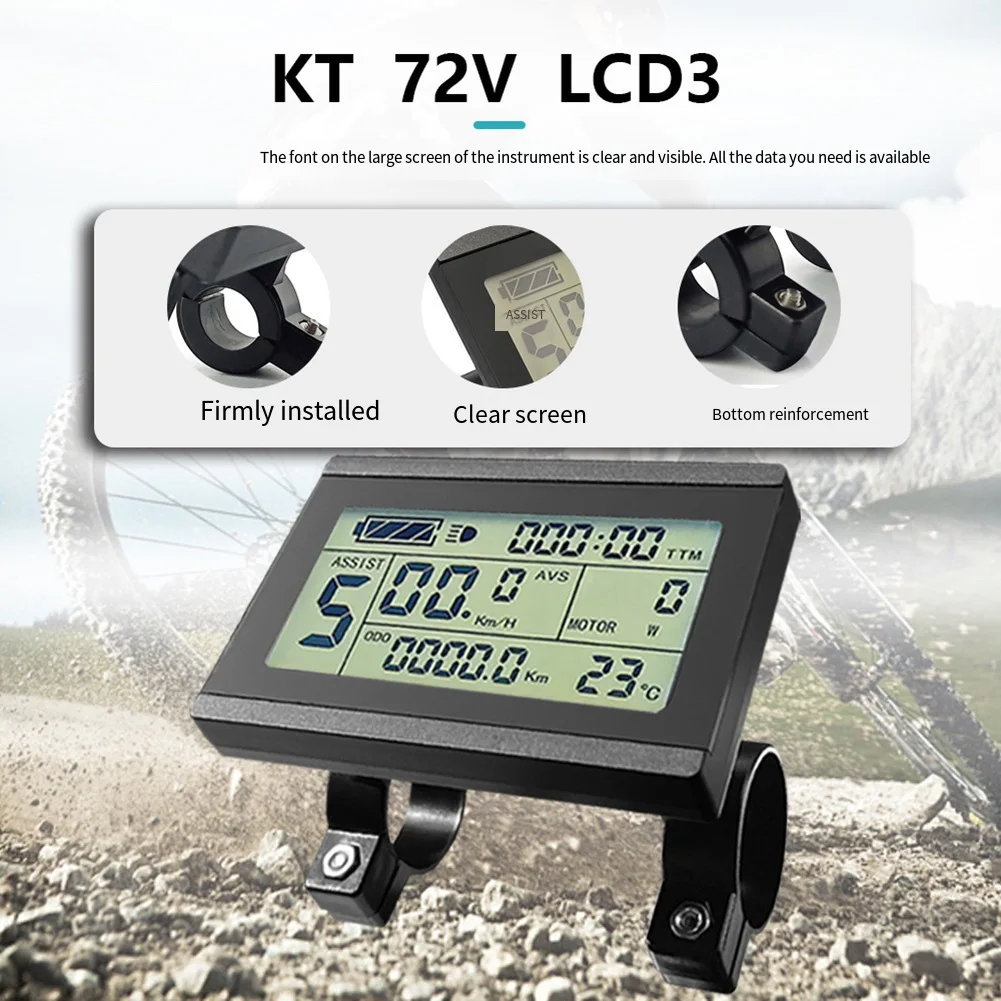 

For KT-LCD3 For KT Controller Instrument Panel Electric Bicycle LCD For E-bike Repair Speed And Mileage Readout