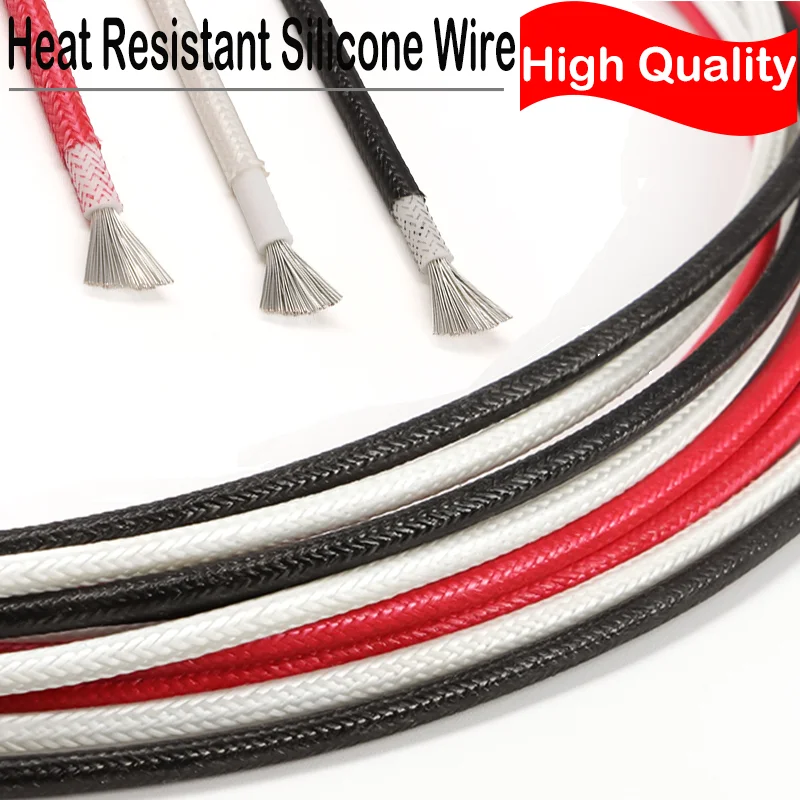 

AGRP High Temperature Silicone Braided Wire 0.3/0.5/0.75/1/1.5/2.5/4/6mm² GBB Flame Retardant Fire Resistant YG Heating Cable