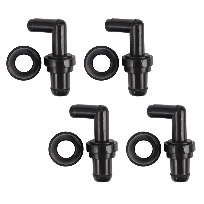 4X 90 Degree PCV Valve And Grommet Kit For Honda / Toyota 17130-PM6-003 + 17139-PK1-000