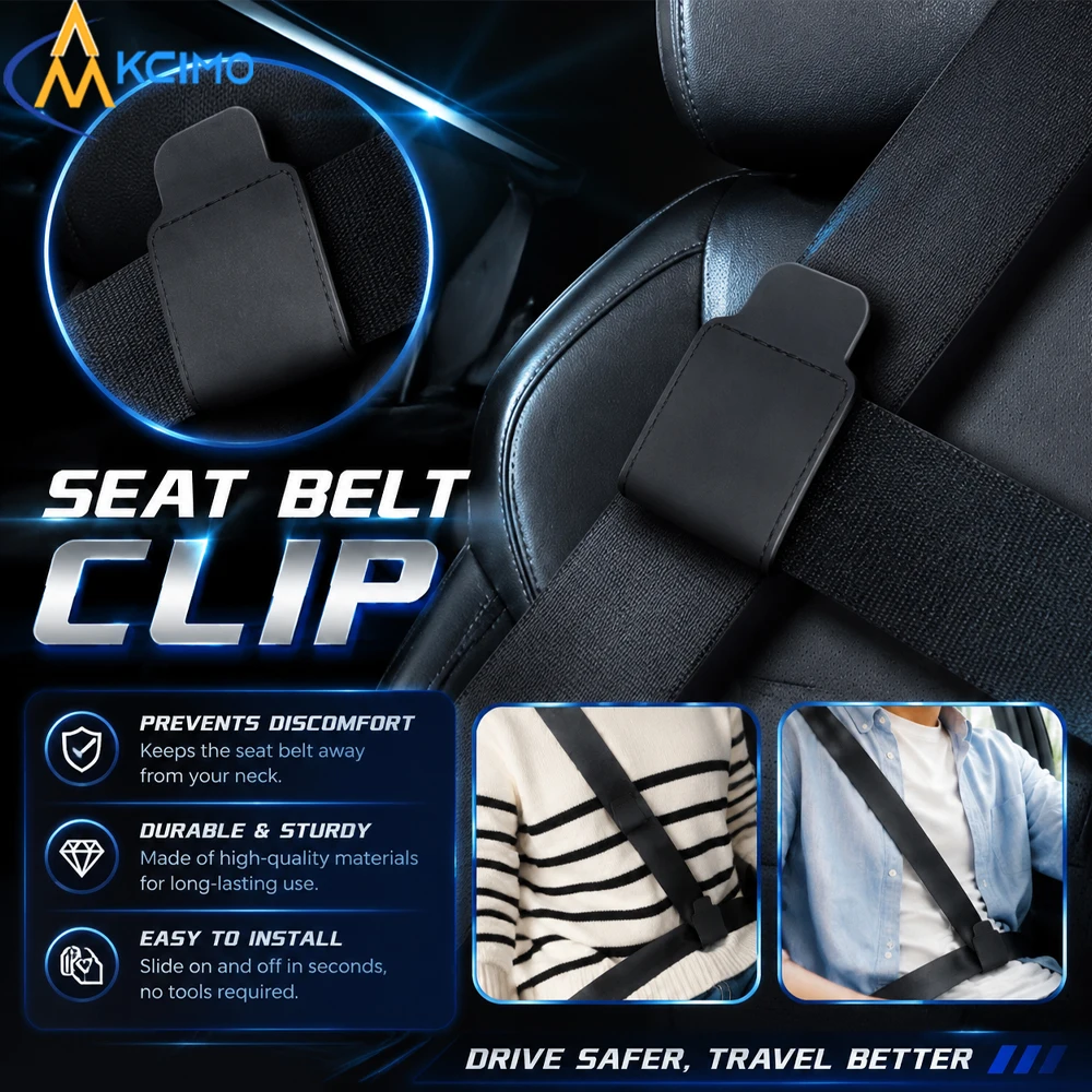 PU Leather Car Safety Belt Position Limiter Child Seat Belt Adjusting Fixed Clip Auto Interior Design Vehicle Styling Accessory