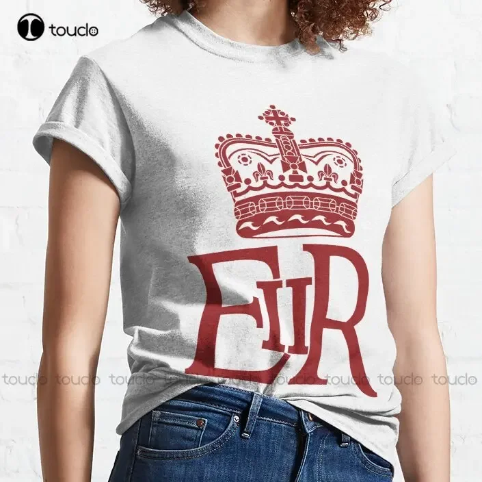 The Royal Cypher Of Queen Elizabeth Ii Classic T-Shirt Heavyweight T Shirts For Men Funny Art Streetwear Cartoon Tee Xs-5Xl New