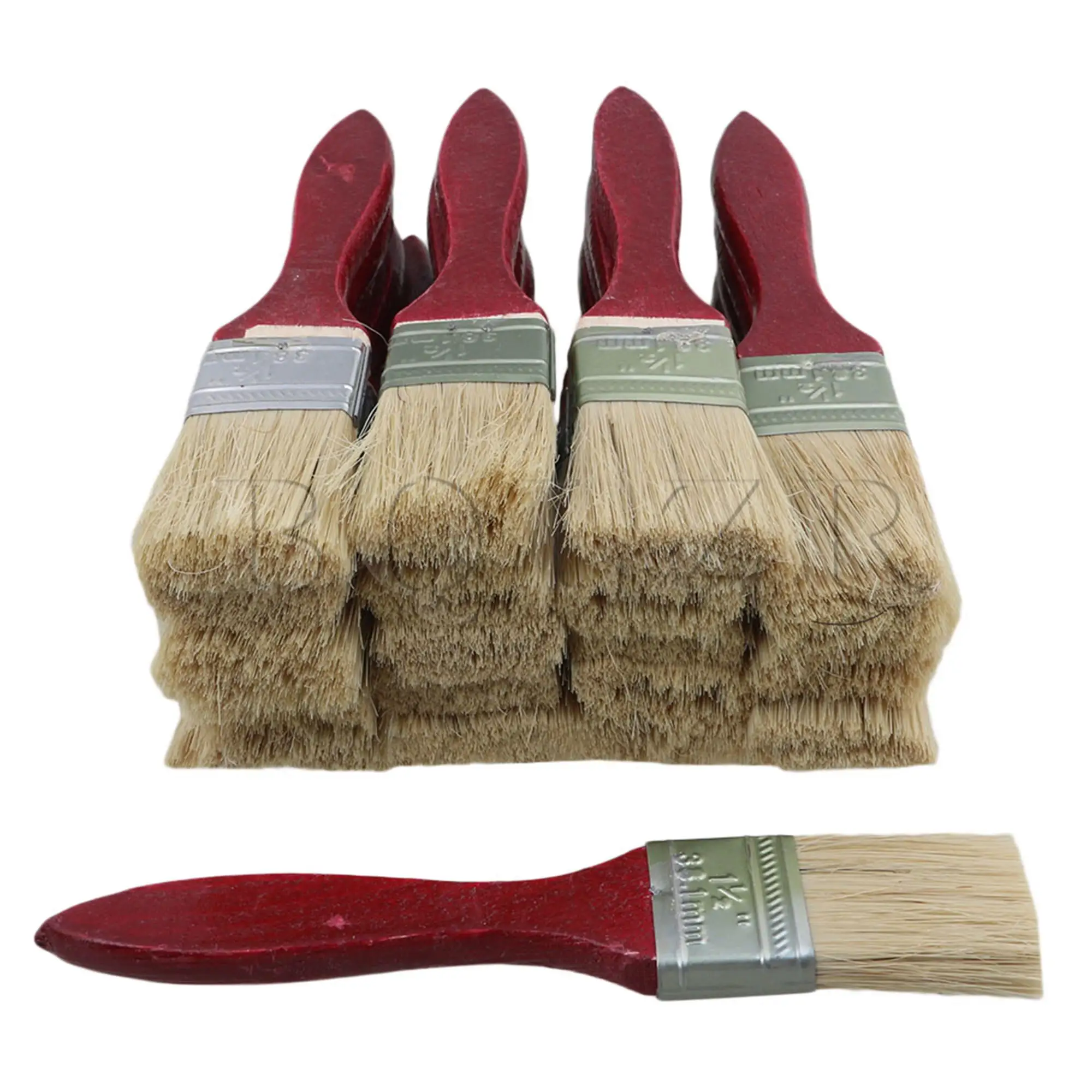 BQLZR 20x Chip Bristles Brush Wall Painting Brushes Red Wood 1.4